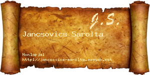 Jancsovics Sarolta névjegykártya